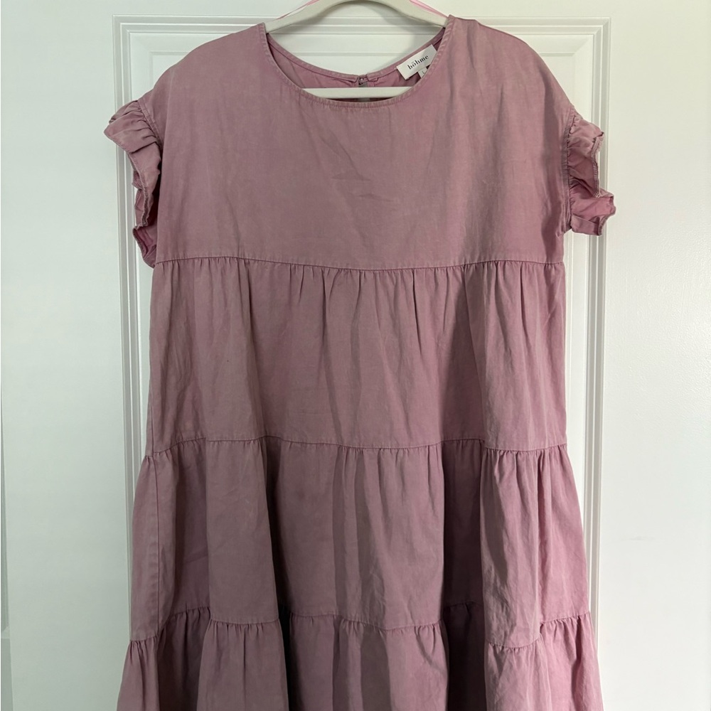 Bohme Pink Babydoll Mini Dress